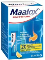 Maalox Maux D'estomac, Suspension Buvable Citron 20 Sachets à MARSEILLE